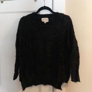 Black fur sweater